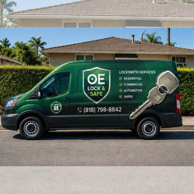 OE Lock & Safe service van ready for same-day locksmith calls