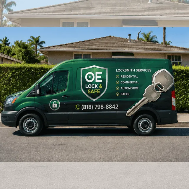 OE Lock & Safe service van ready for same-day locksmith calls